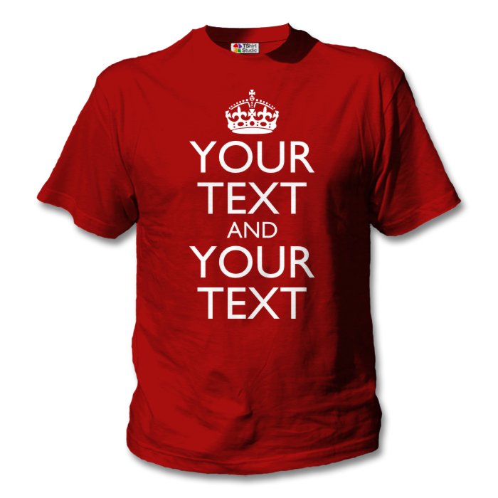 Red Keep Calm T Shirt Classic Design Your Own T Shirts 