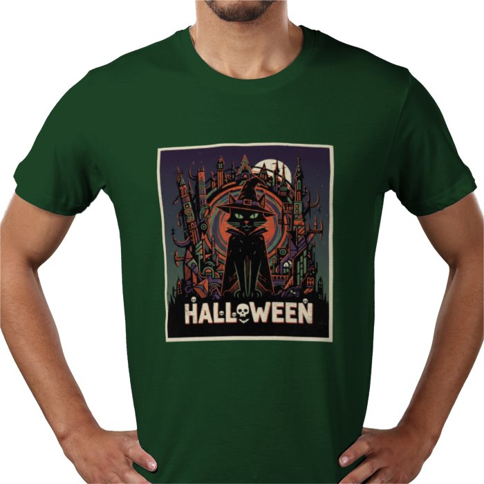 Halloween Black Cat Designer Tee