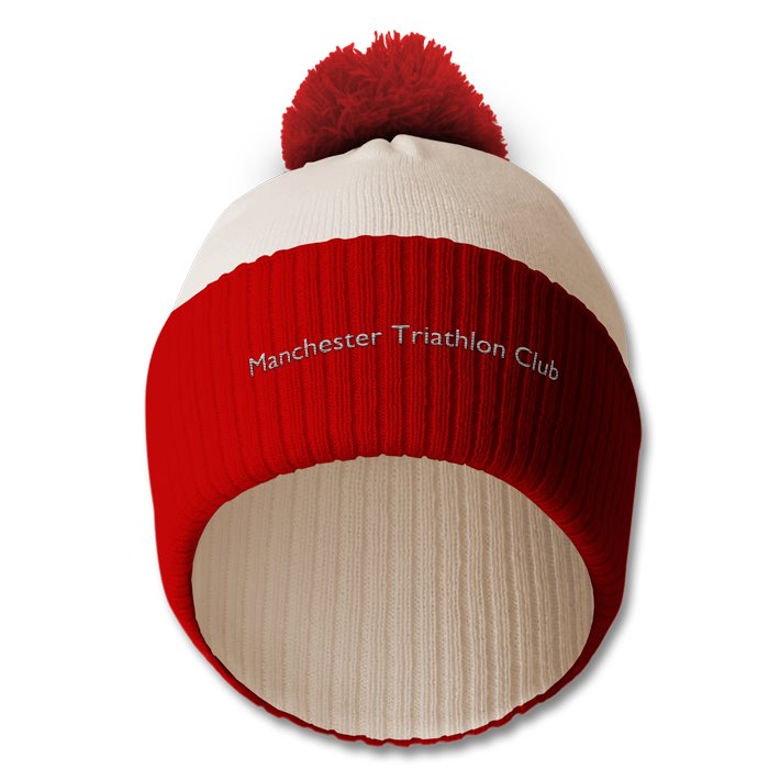 MTC bobble hat white / red