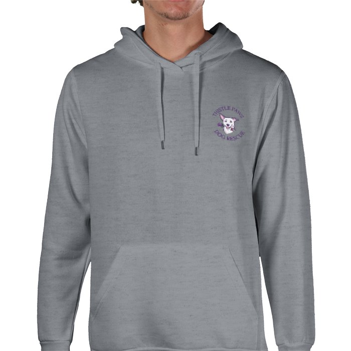 Thistle Paws Hoodie - Light Grey Front
