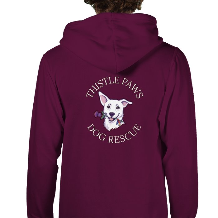Thistle Paws Hoodie - Maroon Back