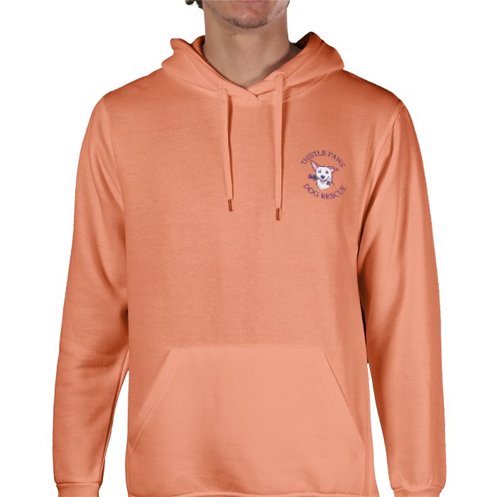 Thistle Paws Hoodie - Tangerine Front