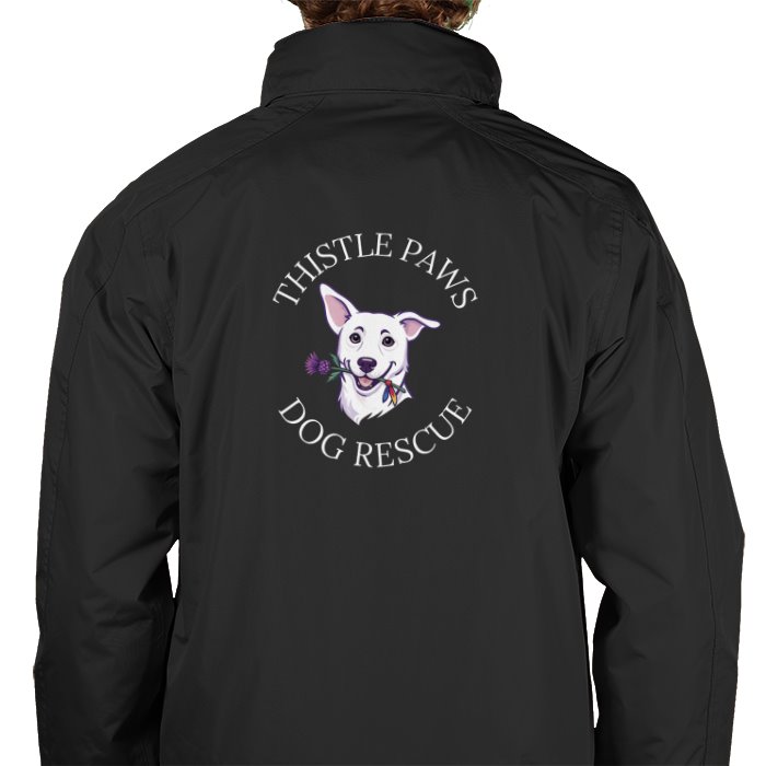 Thistle Paws Regatta Jacket - Black & Red Back