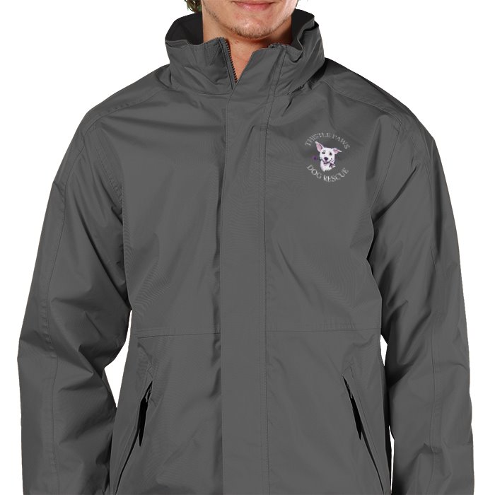 Thistle Paws Regatta Jacket - Seal Grey / Black Front