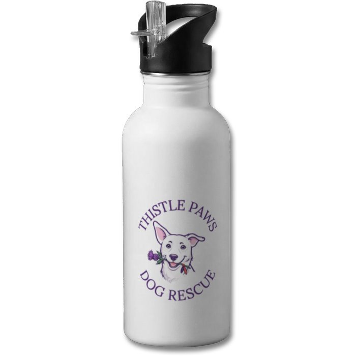 Thistle Paws Water Bottle - White