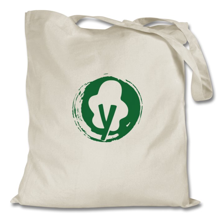 Y Vegan Tote Bag - Logo - Dark Green
