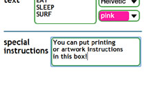 special printing instructions